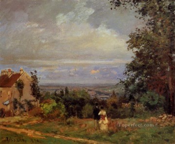 150の主題の芸術作品 Painting - ルーブシエンヌ近郊の風景 1870年 カミーユ・ピサロ